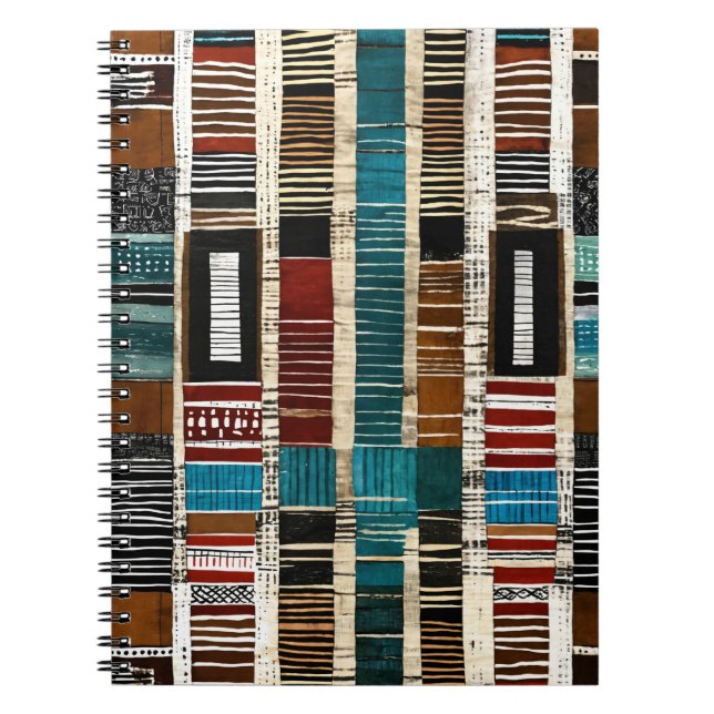 Caderno Espiral Ilha Caribe Africana de Luxo sofisticada (Frente)