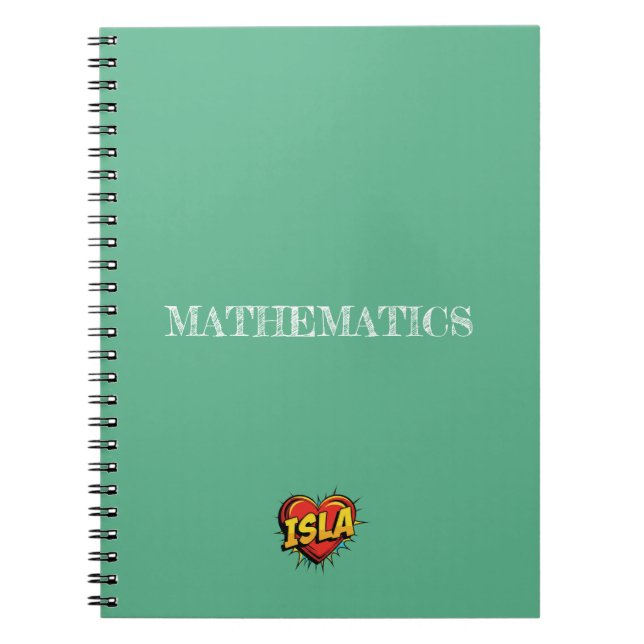 Caderno Espiral Ilha Coração Verde (Frente)