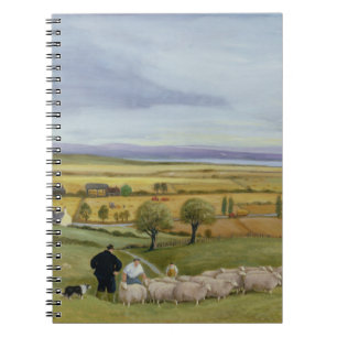 Caderno Espiral Ilha do fazendeiro dos carneiros de Sheppey