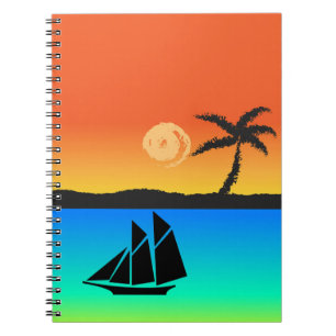 Caderno Espiral Ilha Sunset