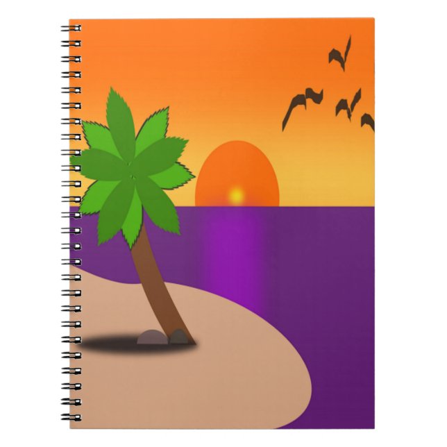 CADERNO ESPIRAL ILHA TROPICA (Frente)
