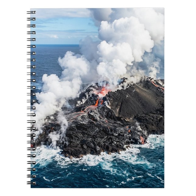 Caderno Espiral Ilha Vulcânica (Frente)