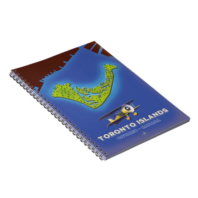 Caderno Espiral Ilhas de Toronto, Ontário, Canadá mapa (Lado Direito)