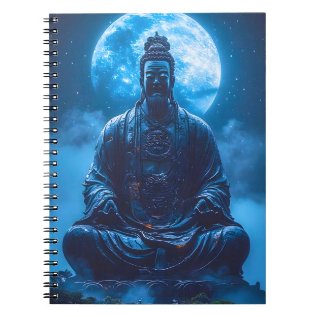 Caderno Espiral Iluminação em Azul (Frente)