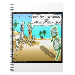 Caderno Espiral Ilusão Optometrista Engraçada de Londres em rick