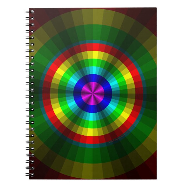 Caderno Espiral Ilusões ópticas - Notebook arco-íris (Frente)