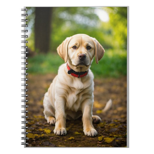 Caderno Espiral Ilustração Adorável de Cachorro Labrador – Filhote (Frente)