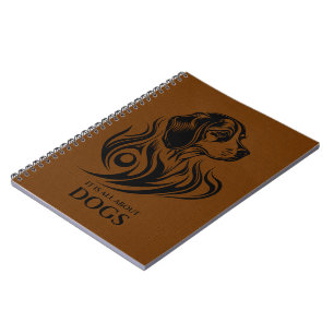 Caderno Espiral Ilustração da Cabeça de Beagle Ornamental, de cour