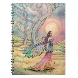 Caderno Espiral Ilustração de Arte de Fantasia da Fada do Crepúscu