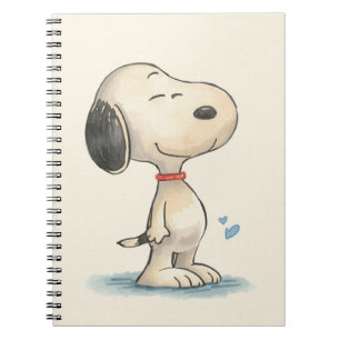 Caderno Espiral Ilustração de cachorro Beagle em aquarela fofa