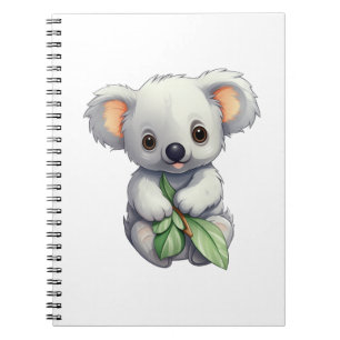 Caderno Espiral Ilustração de cartoon koala