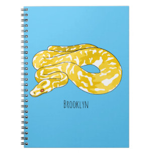 Caderno Espiral Ilustração de cobra de pitão birmanês