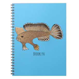 Caderno Espiral Ilustração de desenho animado artesanal