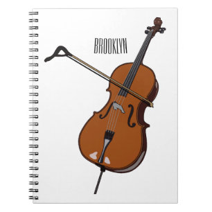 Caderno Espiral Ilustração de desenho animado Cello