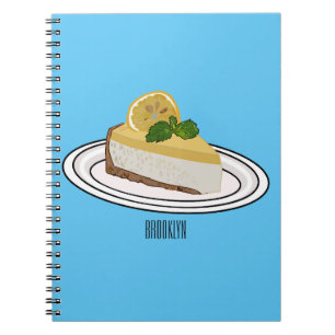 Caderno Espiral Ilustração de desenho animado com queijo limão