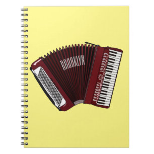 Caderno Espiral Ilustração de desenho animado de Accordion