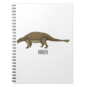 Caderno Espiral Ilustração de desenho animado de Ankylosaurus