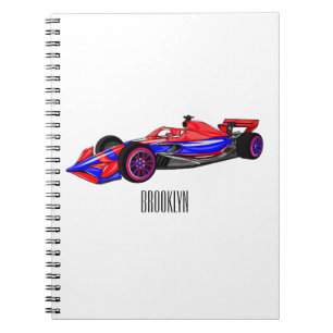 Caderno Espiral Ilustração de desenho animado de automóveis de cor
