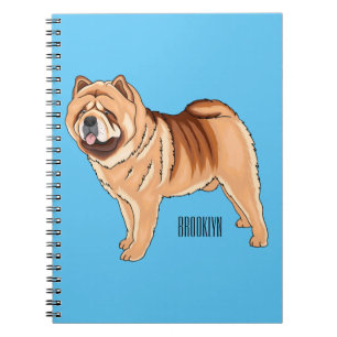 Caderno Espiral Ilustração de desenho animado de cão Chow Chow