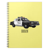 Ilustração de desenho animado de carro da polícia