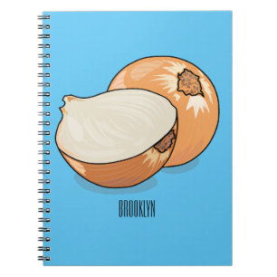 Caderno Espiral Ilustração de desenho animado de cebola
