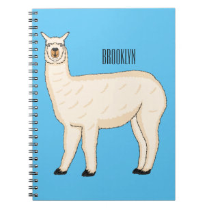 Caderno Espiral Ilustração de desenho animado de Llama