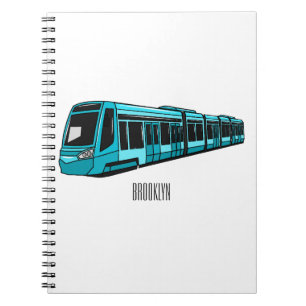 Caderno Espiral Ilustração de desenho animado de locomotiva elétri