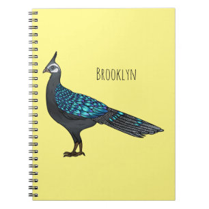 Caderno Espiral Ilustração de desenho animado de pheasant pheasant