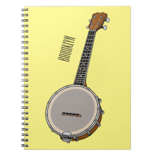 Caderno Espiral Ilustração de desenho animado do Banjo
