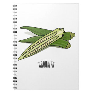 Caderno Espiral Ilustração de desenho de Okra