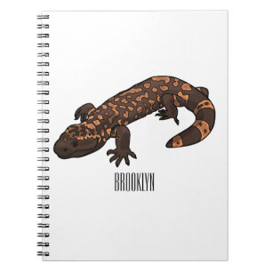 Caderno Espiral Ilustração de desenho do monstro de Gila