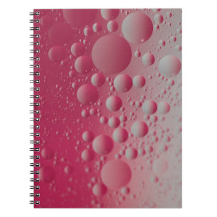 Caderno Espiral Ilustração de moléculas vermelhas