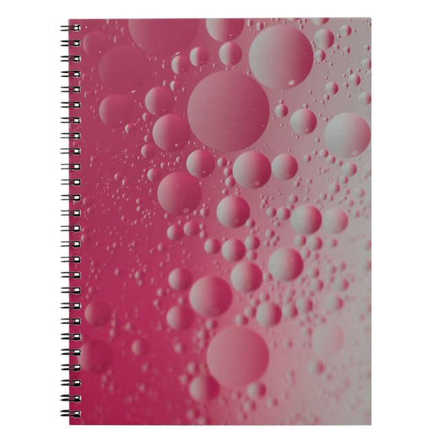Caderno Espiral Ilustração de moléculas vermelhas (Frente)