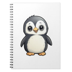Caderno Espiral Ilustração de pinguim de desenho animado