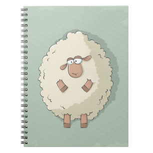 Caderno Espiral Ilustração de um carneiro gigante bonito e