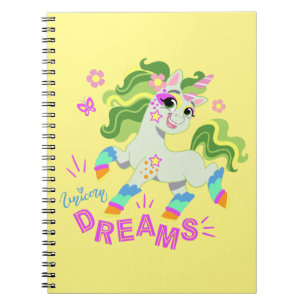 Caderno Espiral Ilustração de unicórnio cômodo #2