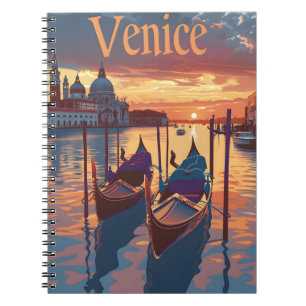 Caderno Espiral Ilustração de Veneza