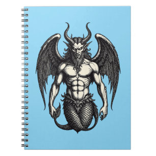 Caderno Espiral Ilustração do Demônio Celestial Tide Crocell