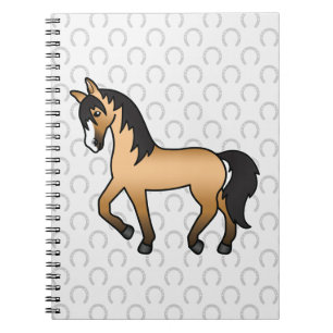 Caderno Espiral Ilustração do desenho animado de buckskin Color Ho