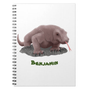 Caderno Espiral Ilustração do dragão Komodo
