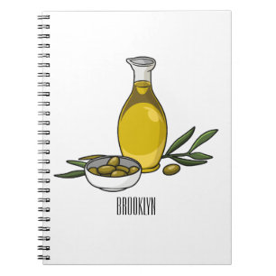 Caderno Espiral Ilustração em desenho animado de azeite