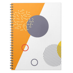 Caderno Espiral Ilustração geométrica urbana legal, única, de tend
