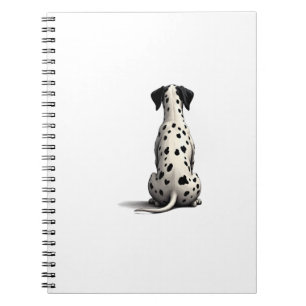 Caderno Espiral Ilustração Minimalista de Cachorro Dalmatiano Anti