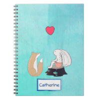 Ilustração Personalizada de Raposa e Coelho