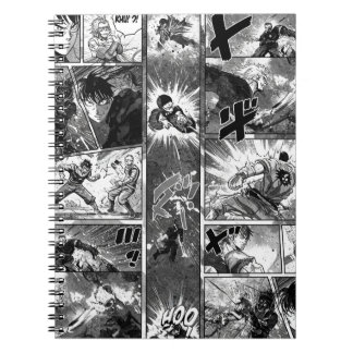 Caderno Espiral Ilustração Preta e Branca, manga de Natasha Us
