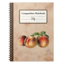 Ilustração Vintage de Pêssegos Personalizados