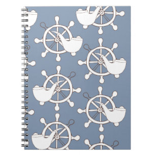 Caderno Espiral Ilustração visual, roda e tu, sem costura