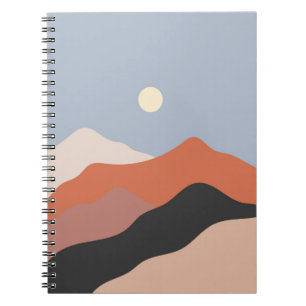 Caderno Espiral Ilustrações de meio século paisagístico,lan mi