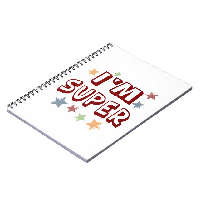 Caderno Espiral Im Super com estrelas (Left Side)