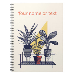Caderno Espiral Imagem Botânica de plantas para cascas